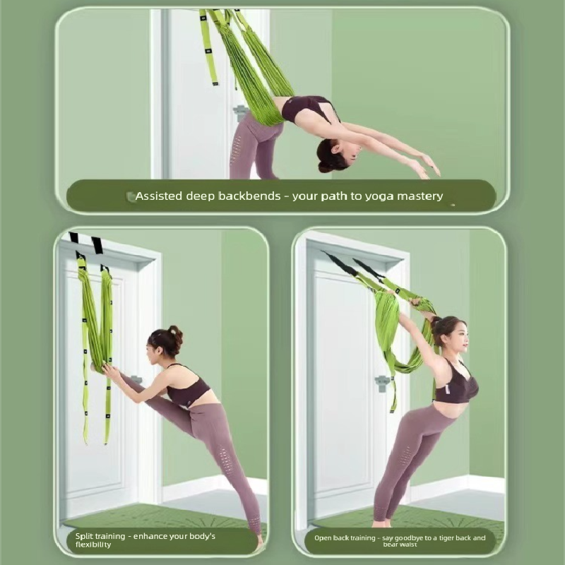 Pink Aerial Yoga Door Hanging Strap for Home Workouts Adjustable Stretch Band for Backbend Inversion and Flexibility Premium Standard Fit for Local Enthusiasts