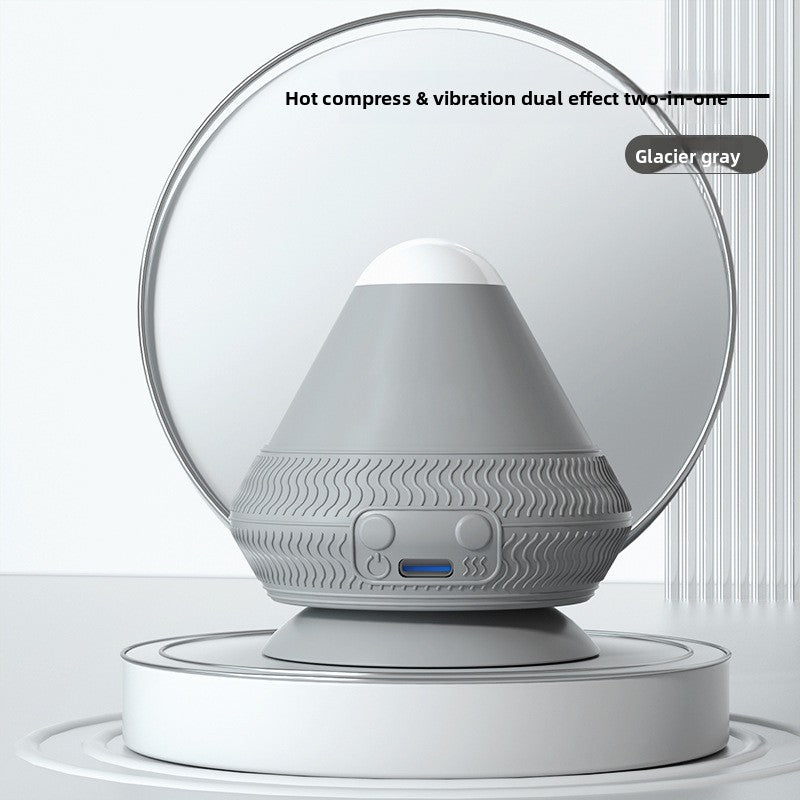 Grey Electric Suction Fascia Massage Ball with Heated Vibration Type-C Rechargeable Deep Muscle Relaxation Tool for Local Professionals and Modern Lifestyles