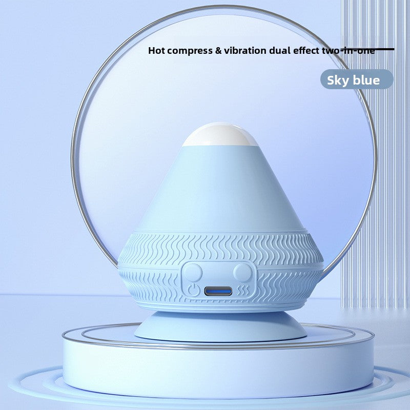 Blue Electric Suction Fascia Massage Ball with Heated Vibration Type-C Rechargeable Deep Muscle Relaxation Tool for Local Professionals and Modern Lifestyles