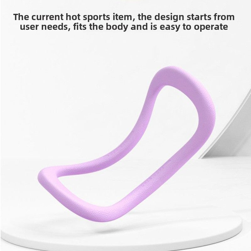 2-PCS Pink Multifunctional Yoga Ring Pilates Circle with Soft TPE Double Arc Design for Calf Relaxation and Posture Correction Ideal for Local Home Gym Fitness
