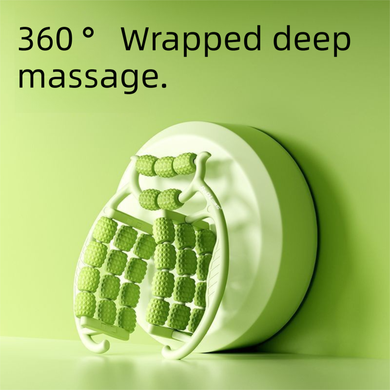 Blue 360-Degree Wrap Around Leg Roller Massager with 29 Acupressure Points for Muscle Recovery and Body Shaping Essential Tool for Local Home Workouts