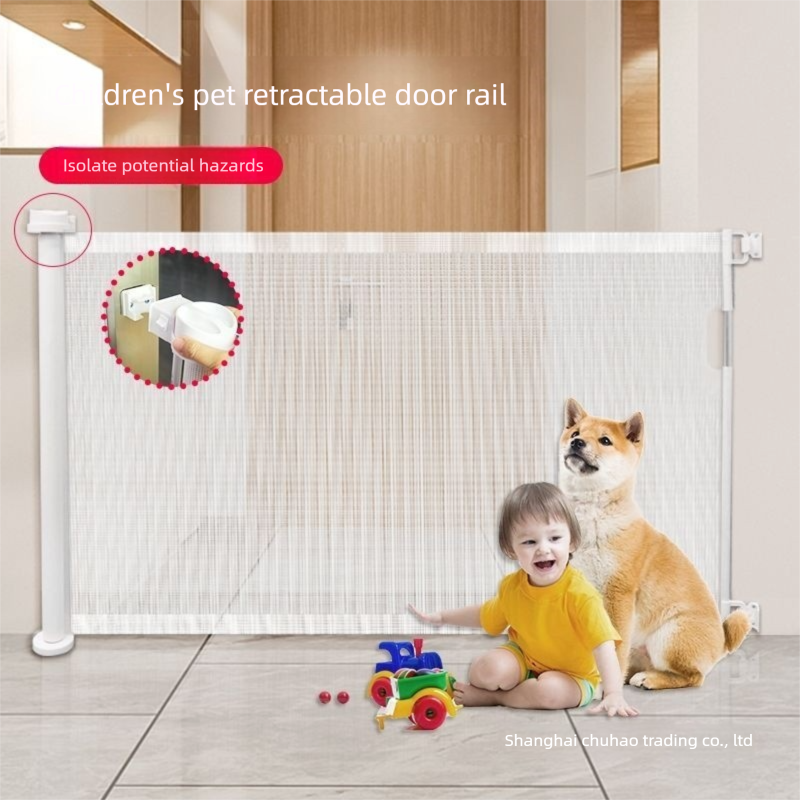 Grey Retractable Baby Safety Gate and Pet Barrier Extra Wide 300cm for Stairs and Doorways No Drill Mesh In-Home Protection Solution for Local Families