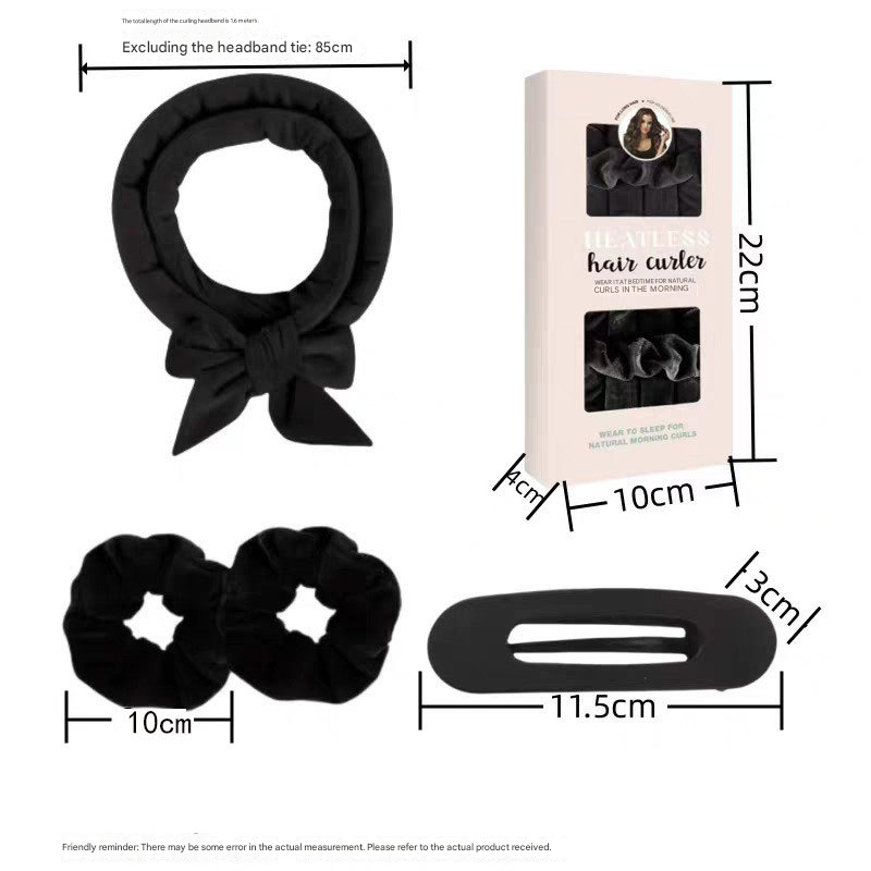 Purple Heatless Hair Curler Set with Bowtie Ribbon for Natural Big Waves Damage-Free Overnight Hair Styling Essential for Your Local Modern Lifestyle