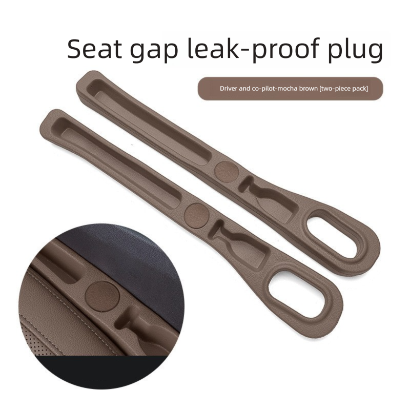 Brown Car Seat Gap Filler Strip with Integrated Storage Slot Universal Interior Organizer for Mobile Phones and Keys Safety Solution for Local Drivers