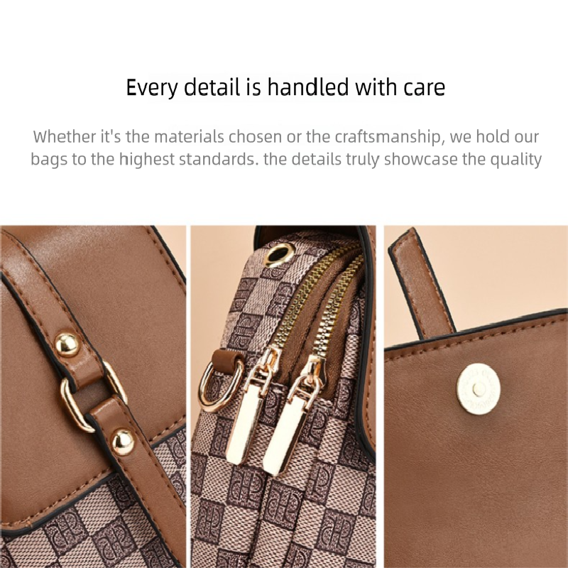 Coffee and earthy brown Women's Mini Crossbody Phone Bag Compact PU Leather with Multiple Pockets and Headphone Port for Daily Travel Stylish Hands-Free Storage for Local Fashion