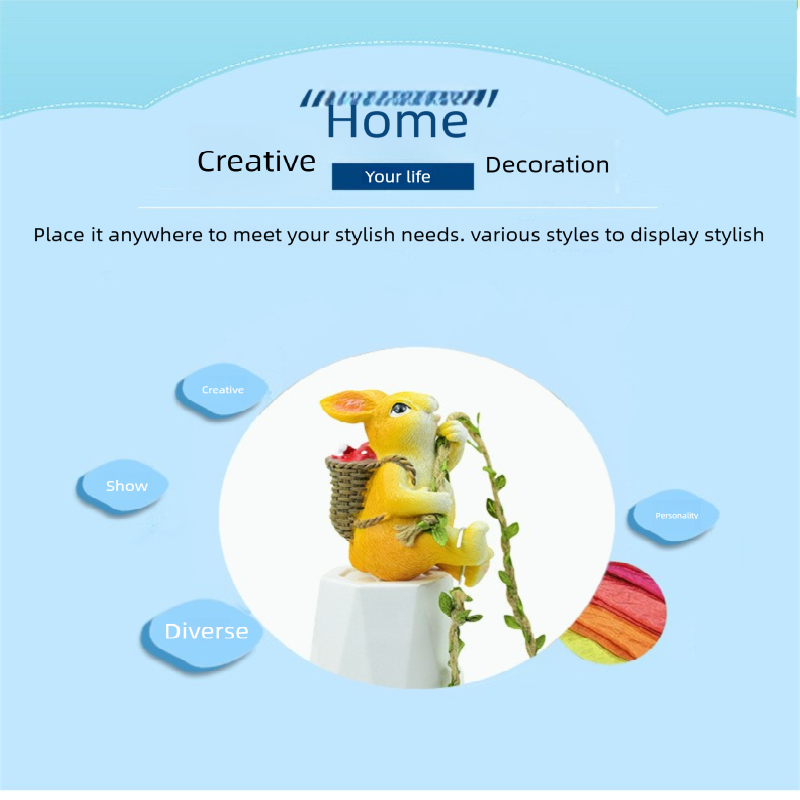 Weatherproof Resin Climbing Rabbit Figurine with Hanging Vine Rope for Garden Tree Decor Cute Animal Pendant for Local Standard Courtyard Spaces