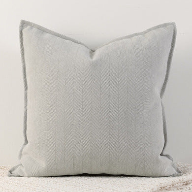 Milk gray Nordic Herringbone Chenille Pillowcases 2 Pack 45x45cm for Sofa and Bed Soft Decorative Cushion Covers No Inserts Included Local Standard Fit Home Styling