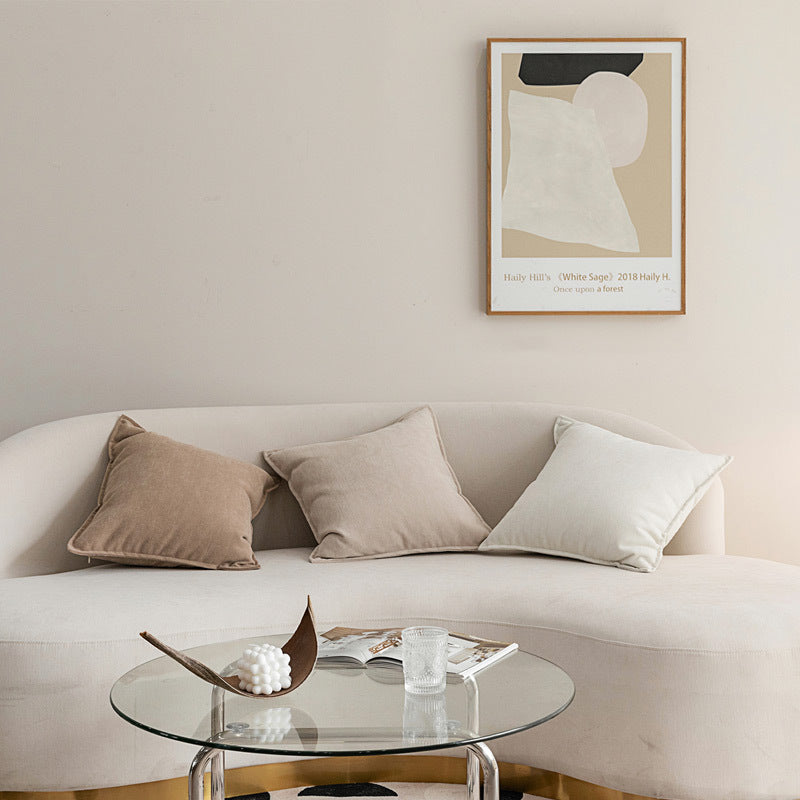 Cream White Nordic Herringbone Chenille Pillowcases 2 Pack 45x45cm for Sofa and Bed Soft Decorative Cushion Covers No Inserts Included Local Standard Fit Home Styling