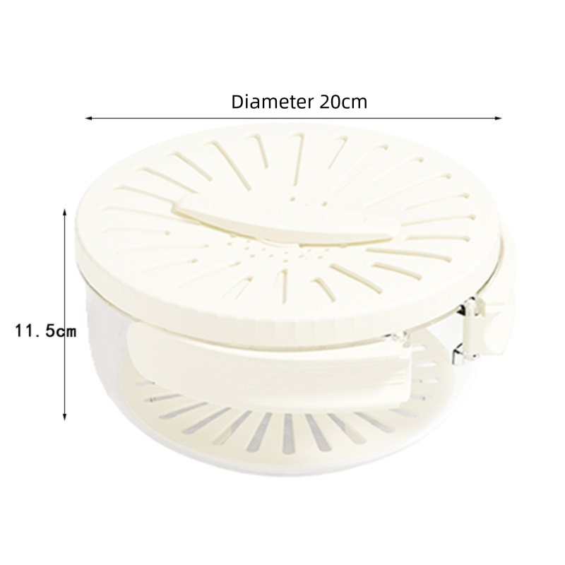 White large Multi-functional Fruit and Vegetable Washing Bowl with Lid and Hidden Handle Double-Layer Drainage Container for Refrigerator Storage and Outdoor Picnic Efficient Food Preservation for Local Standard Kitchens