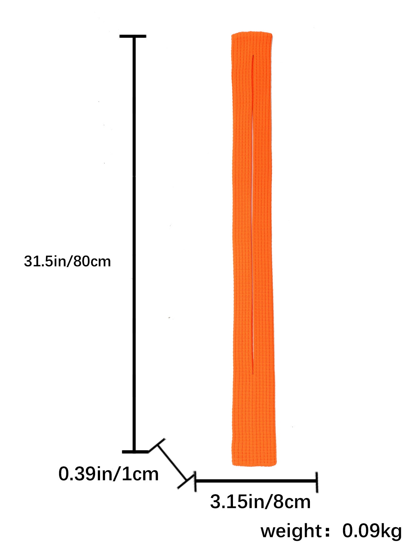 Orange High-Elastic Knit Long Phone Sling Bag – Adjustable Crossbody Streetwear Accessory for iPhone with Stretchy Ribbed Design