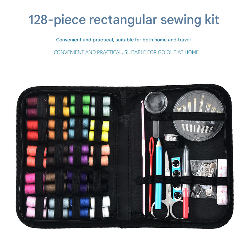 128-Piece Sewing Kit with 40 Colorful Thread Spools – Portable, Compact Sewing Set for Home, Travel &amp; DIY Repairs