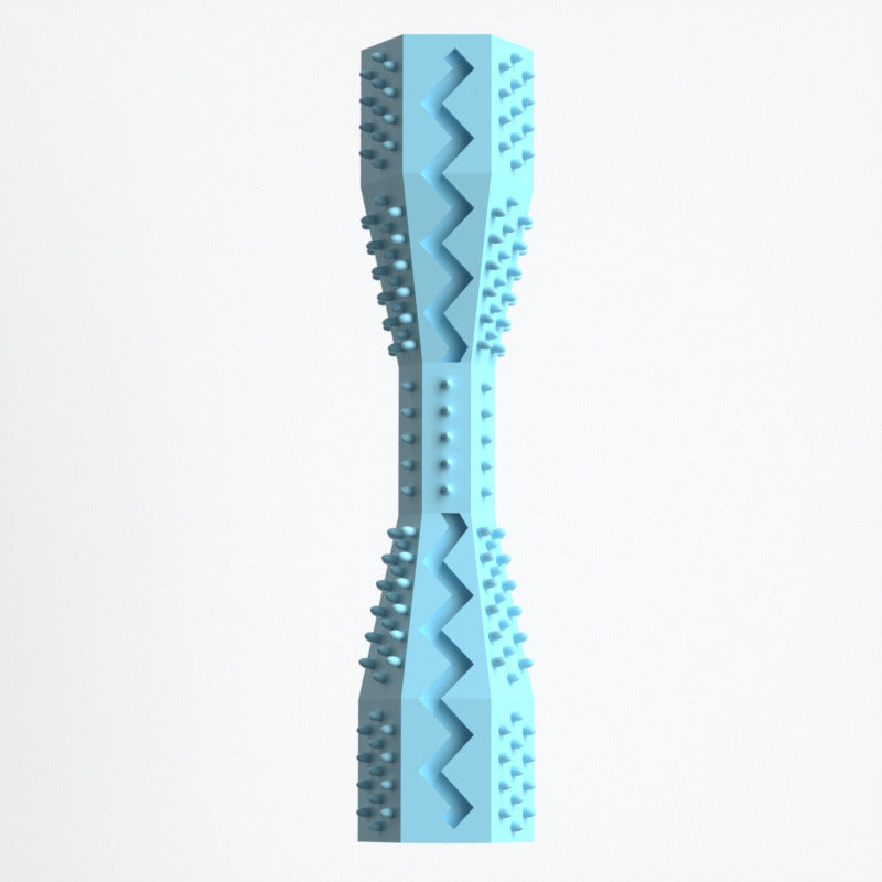 2-Pack Blue Hexagonal Pet Chew Toy – Durable Rubber Dog &amp; Cat Teething Stick for Dental Care, Biting Relief and Mental Stimulation