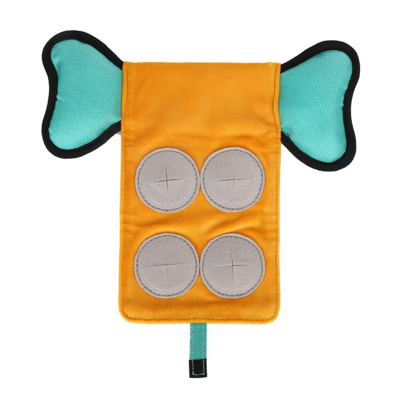 Interactive Dog Toy with Sound &amp; Food Hiding Pockets – Foldable Plush Puzzle for Mental Stimulation, Slow Feeding and Playtime Fun