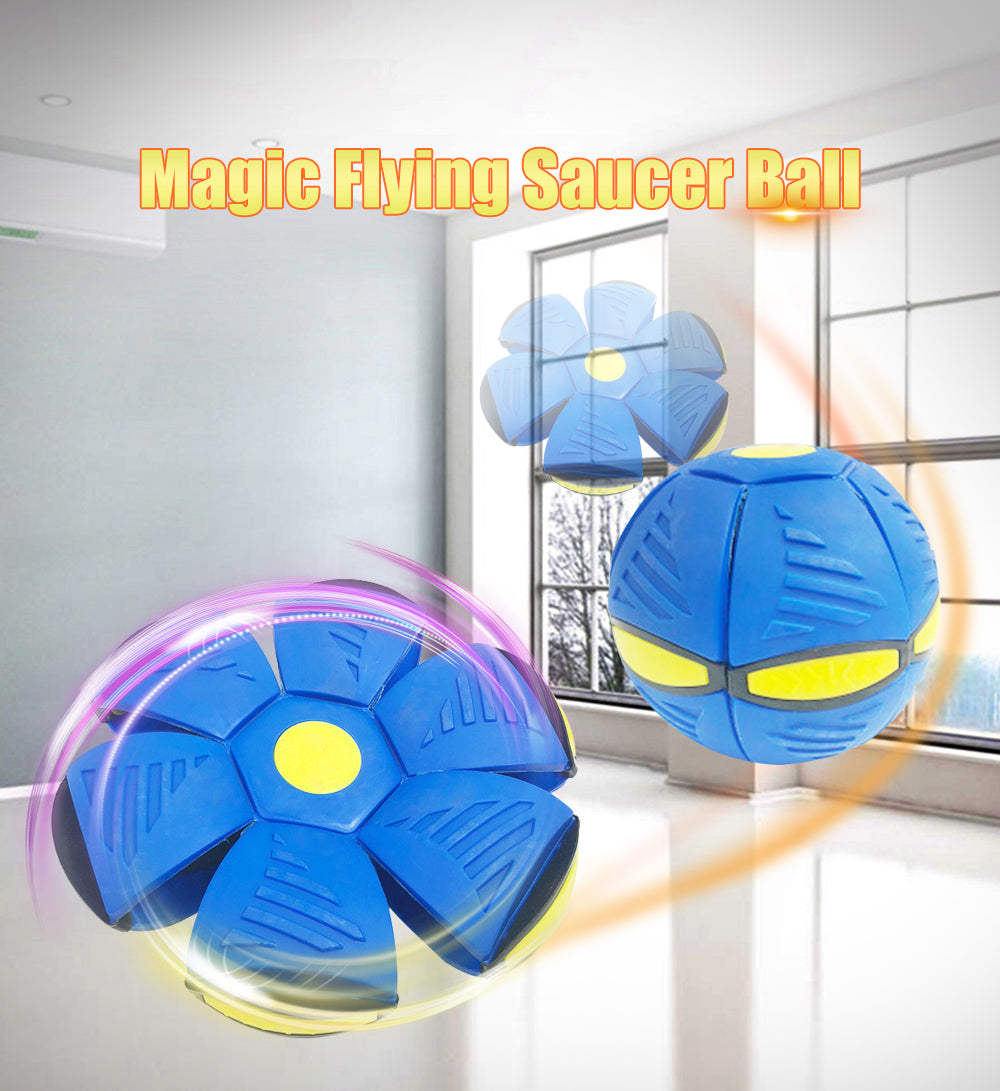 Red Transformable Dog Toy – Dual-Mode Bouncing Ball & Flying Disc for Interactive Play, Durable Chewing, and Mental Stimulation