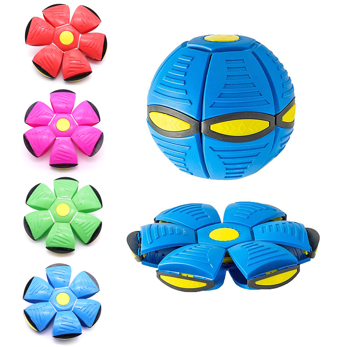 Red Transformable Dog Toy – Dual-Mode Bouncing Ball & Flying Disc for Interactive Play, Durable Chewing, and Mental Stimulation