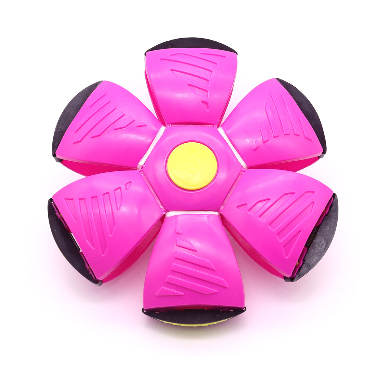 Rose red Transformable Dog Toy – Dual-Mode Bouncing Ball & Flying Disc for Interactive Play, Durable Chewing, and Mental Stimulation