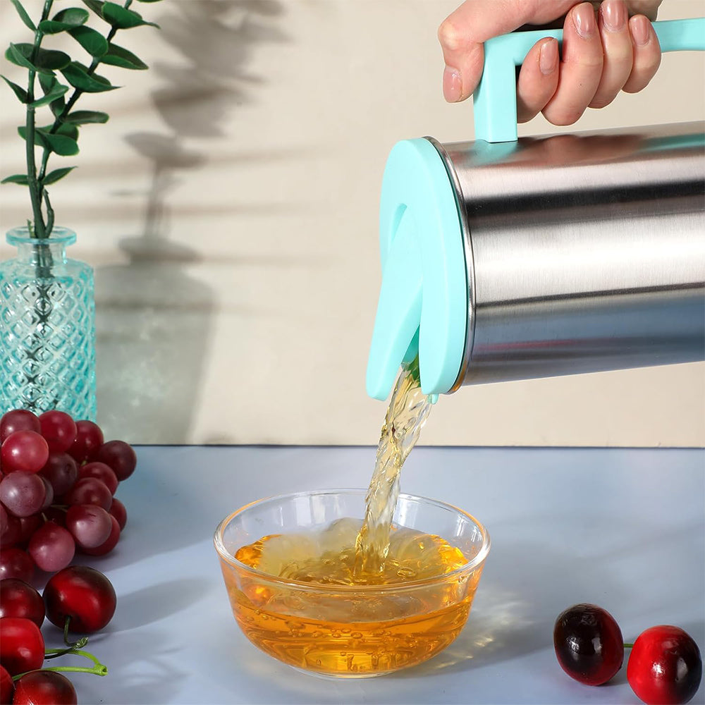 Blue 1.8L Stainless Steel Cold Water Pitcher – Large Capacity Jug for Coffee, Juice, and Beverages in Modern Kitchens