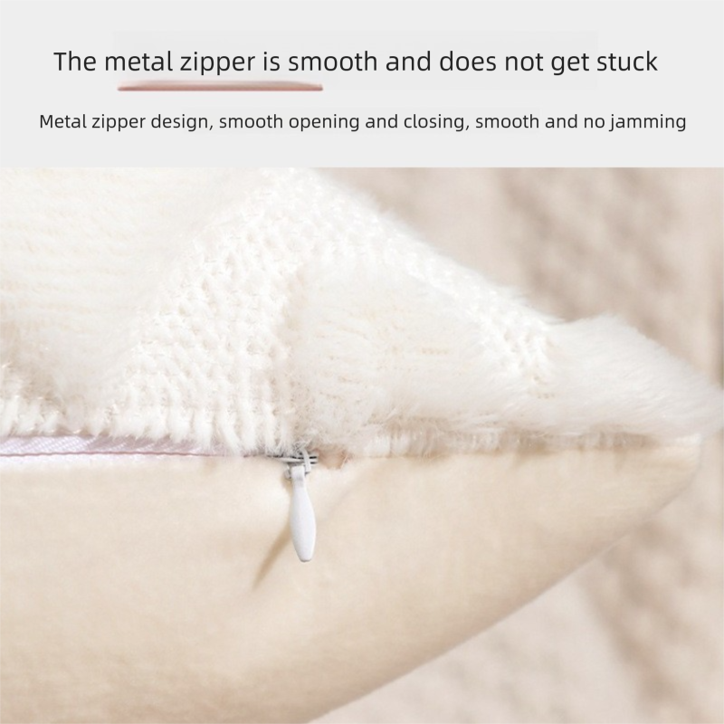 2-PCS Red 45x45cm Heart Pattern Plush Pillow Cover with Insert – Soft Textured Decorative Cushion for Living Room or Bedroom