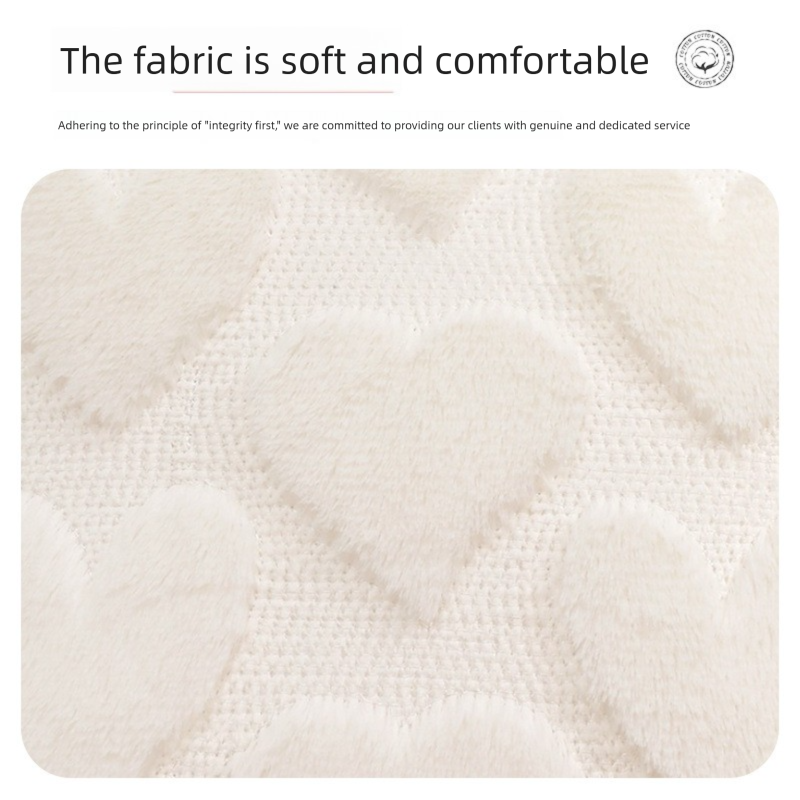 2-PCS Pink 45x45cm Heart Pattern Plush Pillow Cover with Insert – Soft Textured Decorative Cushion for Living Room or Bedroom