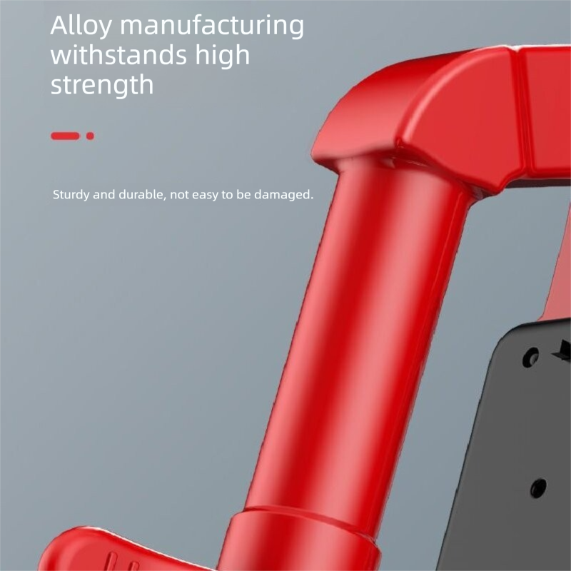 Red Portable Door Stopper Security Lock Heavy-Duty Alloy Construction for Solo Travelers and Home Safety Reliable Anti-Theft Solution for Local Use