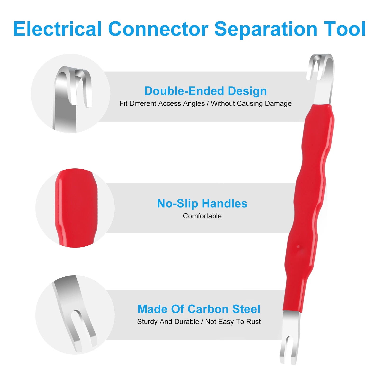 2 Pack Blue Electrical Connector Separation Tool for Car Wire Harness Plug Removal and Repair