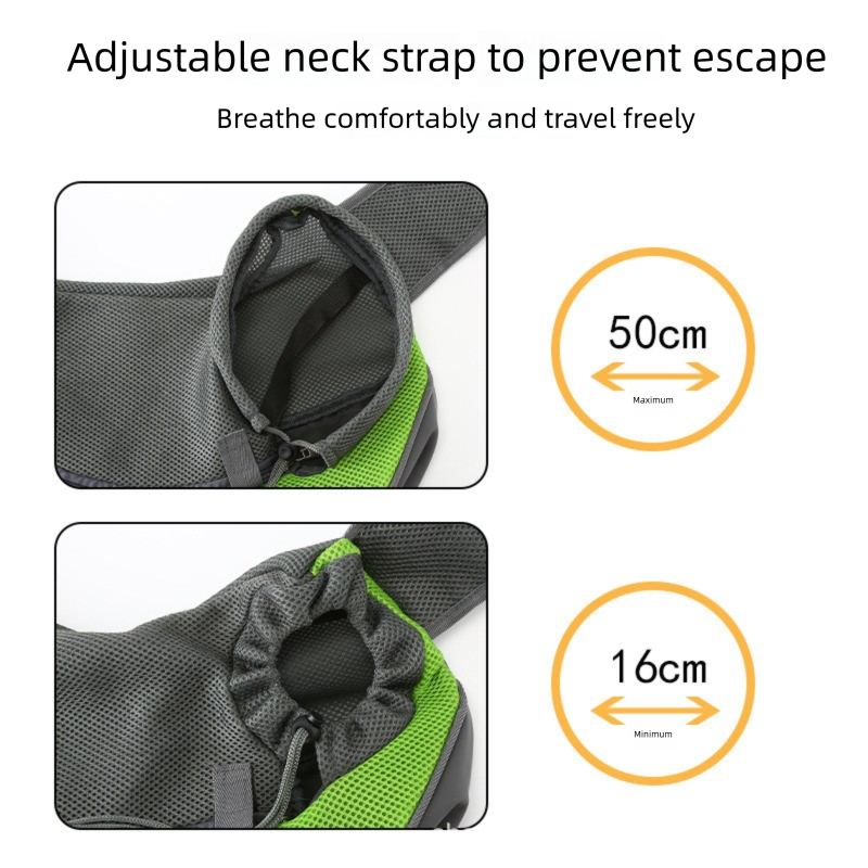 Sky blue Portable Pet Sling Backpack for Small Dogs and Cats – Size S with Breathable Mesh Design