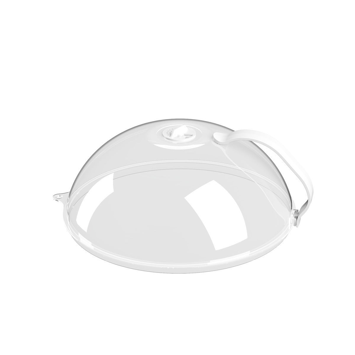 360° Microwave Splash Cover with Rotating Vent and Heat-Resistant Handle – Transparent Food Protector for Cooking, Reheating, and Refrigeration