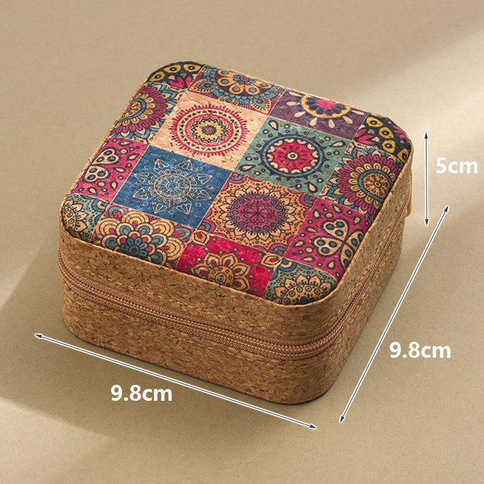 Brown Fantasy Fish Collection Portable Sewing Kit – Compact Travel Set with Needles, Thread, Scissors, Thimble, and Pin Cushion for Home, Dorm, or Emergency Repairs