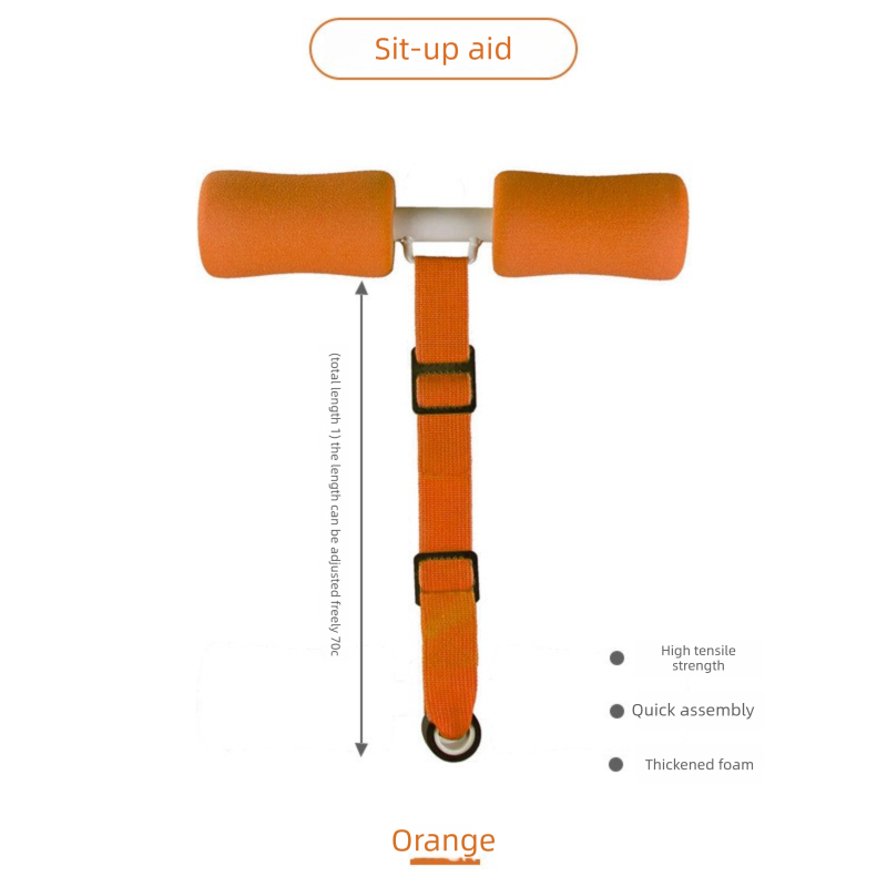 Portable Sit-Up Assistant Bar Door &amp; Bed Anchor Core Trainer Adjustable Ab Workout Equipment Orange