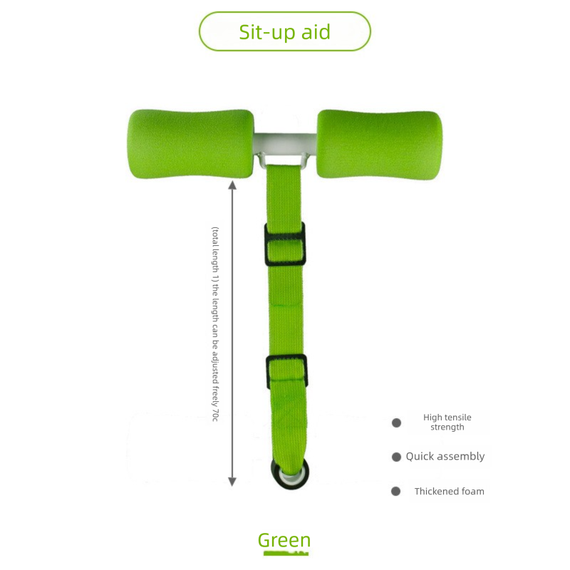 Portable Sit-Up Assistant Bar Door &amp; Bed Anchor Core Trainer Adjustable Ab Workout Equipment Green