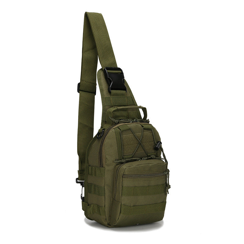 Tactical Sling Bag Army Green 600D Waterproof Crossbody Backpack MOLLE EDC Shoulder Pack for Hiking Outdoor