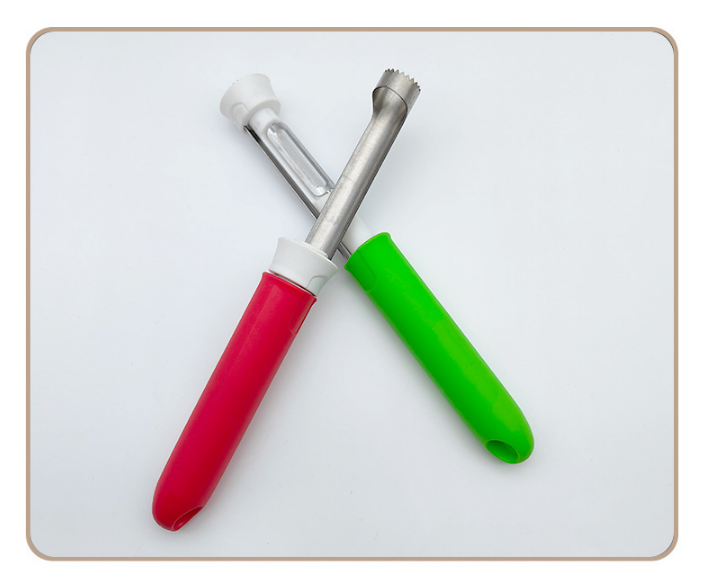 2 PCS 2-in-1 Apple Corer & Peeler Stainless Steel Fruit Prep Tool Red & Green Set Kitchen Gadget
