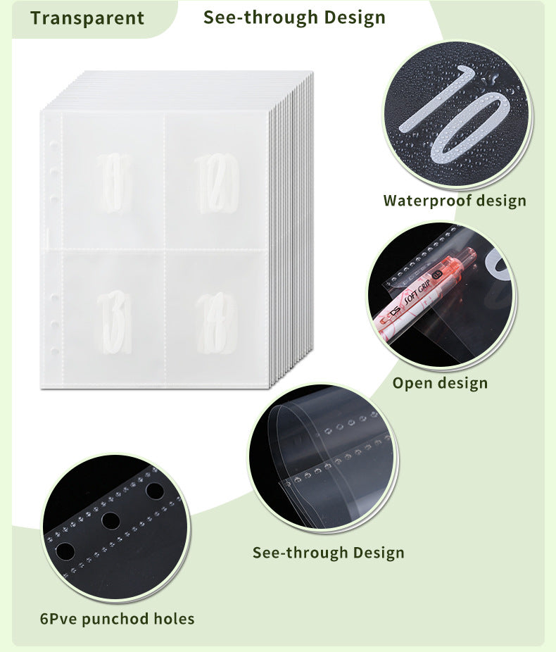 100 Envelope Savings Challenge Binder with Password Lock A5 Cash Stuffing Budget Planner Book Money Organizer for Couples (Purple)