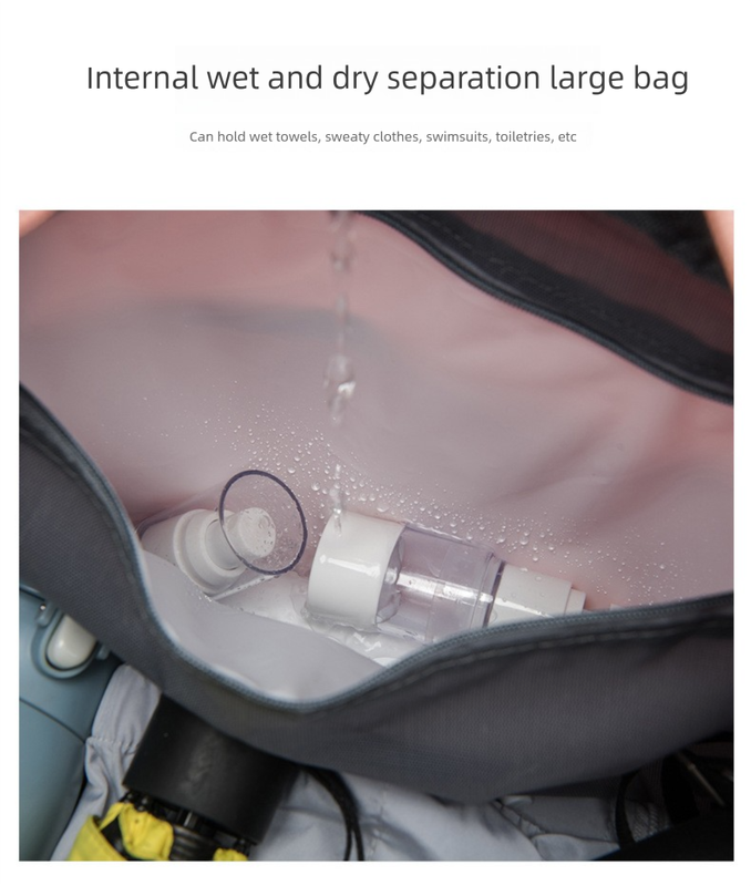 Large Travel Duffle Bag Gym Sports Weekender with Shoe Compartment Wet Pocket Lightweight Carry On Luggage Bag (Light Purple)