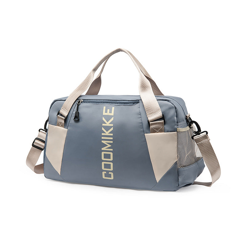 Large Travel Duffle Bag Gym Sports Weekender with Shoe Compartment Wet Pocket Lightweight Carry On Luggage Bag (Blue)