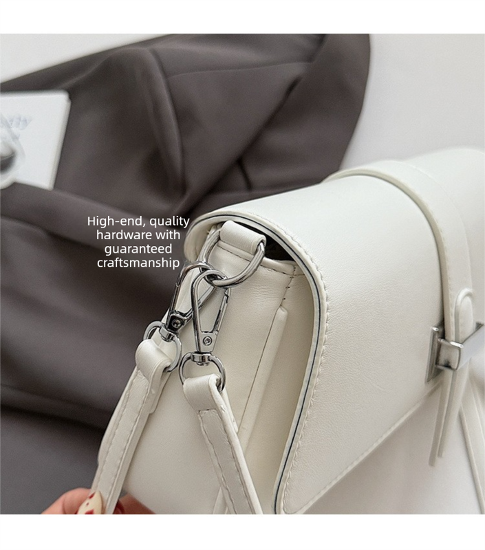Womens Classic Baguette Shoulder Bag Soft PU Leather Underarm Purse with Adjustable Strap Crossbody Handbag Minimalist 90s Style Beige
