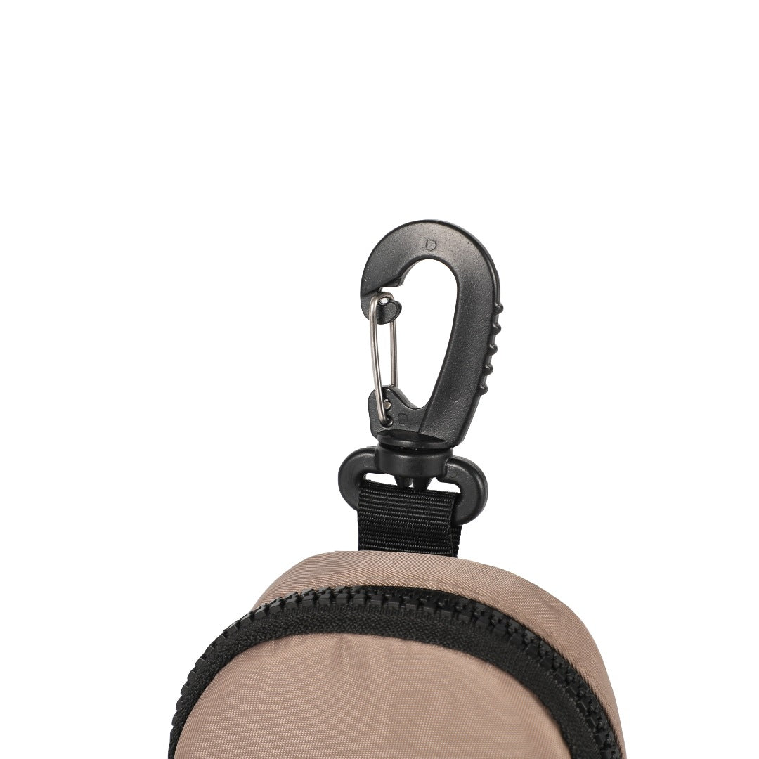 3 PCS Mini Coin Purse with Carabiner Clip Water Resistant Small Zipper Pouch Wallet for Keys Earbuds Cards Travel Accessories Blue Pink Green