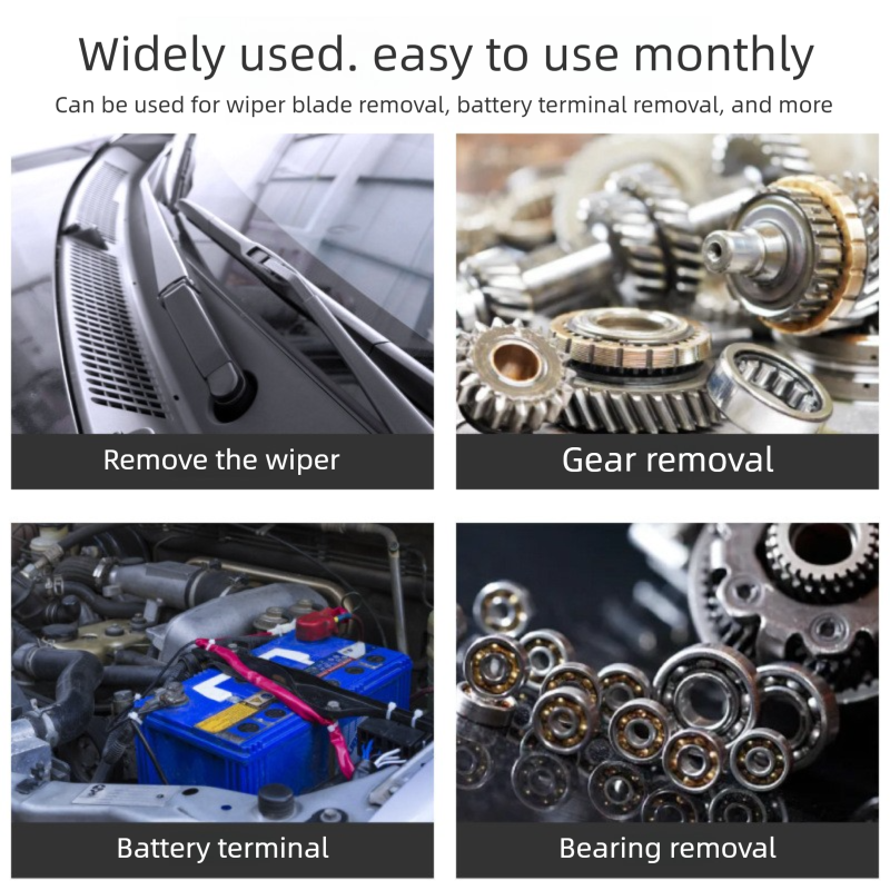 Heavy Duty Adjustable Car Wiper Arm Puller Tool Battery Terminal & Alternator Bearing Remover 9-30mm Opening Universal Windscreen Repair Tool