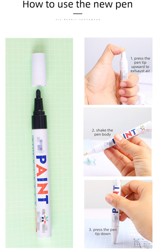 12 Colour Oil Based Paint Marker Pens Set 3.0mm Medium Tip Waterproof Permanent Ink for Rock Painting Metal Glass Rubber Tyres Wood DIY Art