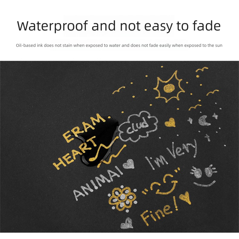 12 Colour Oil Based Paint Marker Pens Set 3.0mm Medium Tip Waterproof Permanent Ink for Rock Painting Metal Glass Rubber Tyres Wood DIY Art