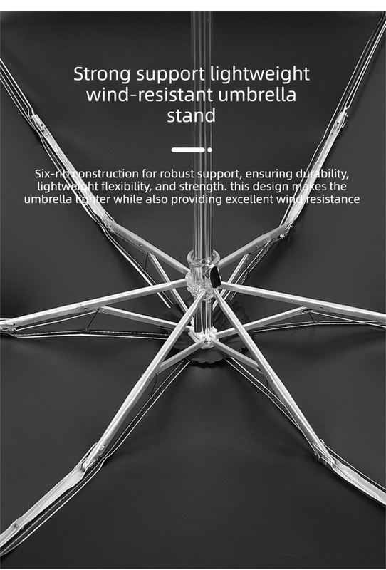 Compact Mini Pocket Umbrella UPF50+ Sun Protection Lightweight Travel Parasol - Windproof 5-Fold Rain Shade with Flat Gold Handle (Quicksand White)