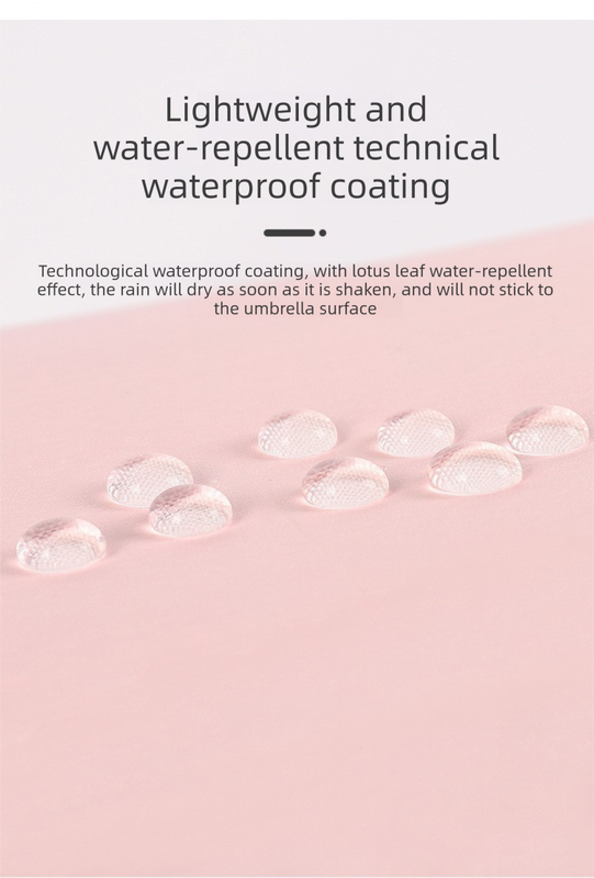 Compact Mini Pocket Umbrella UPF50+ Sun Protection Lightweight Travel Parasol - Windproof 5-Fold Rain Shade with Flat Gold Handle (Pink)