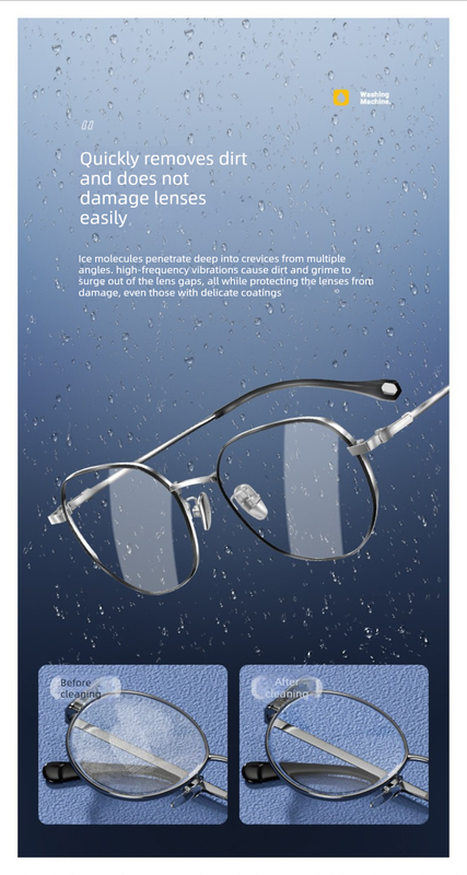 Portable Sonic Vibration Jewellery & Glasses Cleaner Machine - Rechargeable High Frequency Washing Box with UV Light for Watches, Makeup Brushes & Dentures (White)