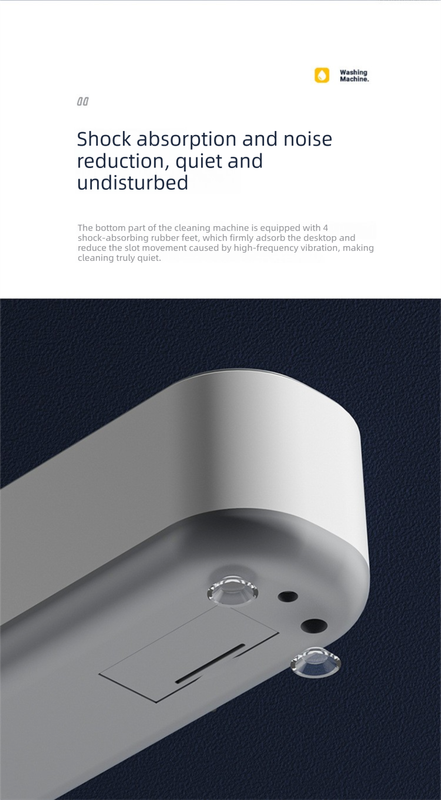 Portable Sonic Vibration Jewellery & Glasses Cleaner Machine - Rechargeable High Frequency Washing Box with UV Light for Watches, Makeup Brushes & Dentures (White)