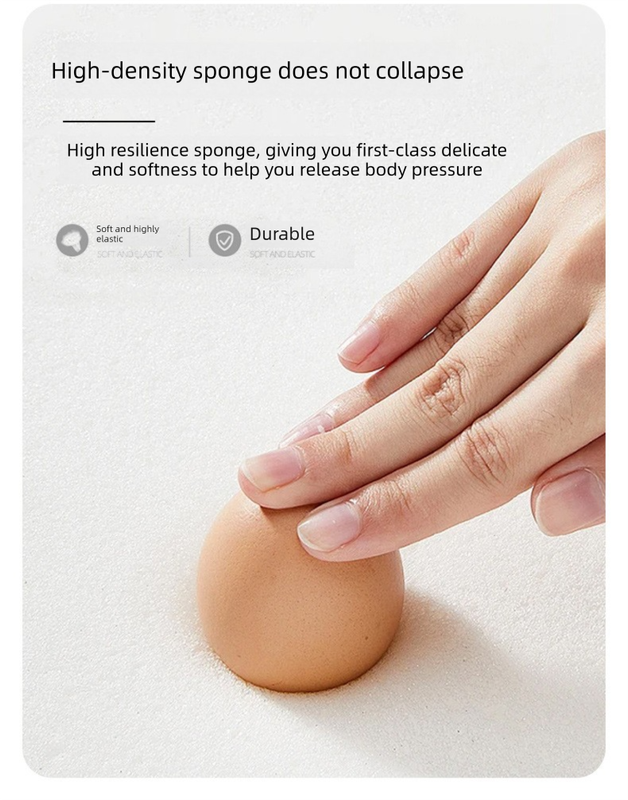 A Pair of Ergonomic Memory Foam Chair Armrest Pads (Curved PLUS) - Plush Velvet Elbow Support Cushions for Office & Gaming Chairs (Blue)