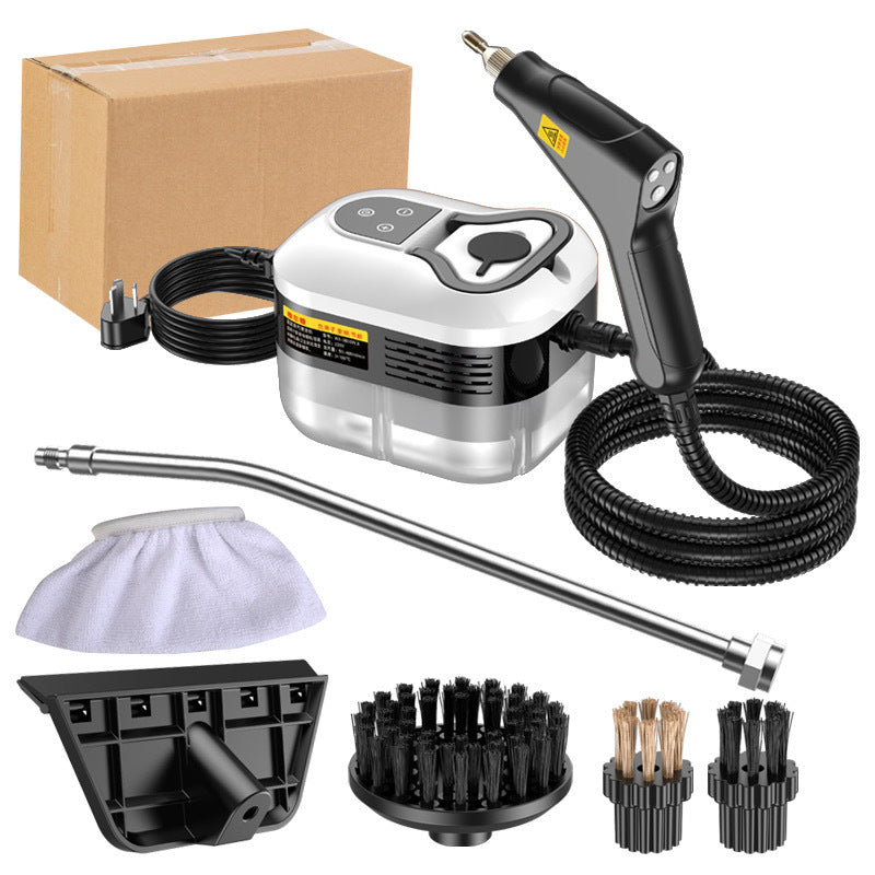 White and Black 1500W High Pressure Steam Cleaner with Digital Display (3.5 BAR) - 1.2L Heavy Duty Steamer for Kitchen Grease, Grout, Car Detailing &amp; Upholstery (AU Plug)