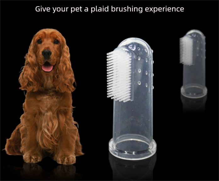 3 PCS Soft Silicone Pet Finger Toothbrush - Gentle Dental Care &amp; Gum Massager for Dogs &amp; Cats - Breath Freshener Cleaning Kit (Blue, Pink, Clear)