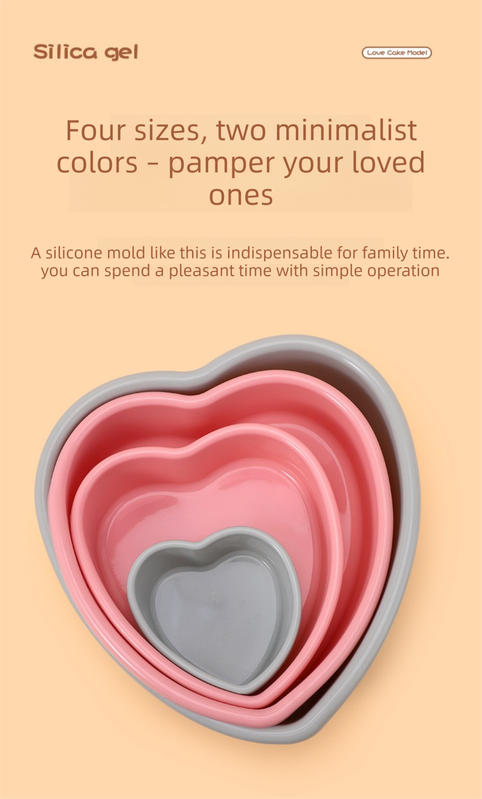 7 Inch Heart Shaped Silicone Cake Mould - Pink Non-Stick Baking Pan for Birthday & Anniversary Cakes - Heat Resistant Tray with Reinforced Rim (20.5cm)