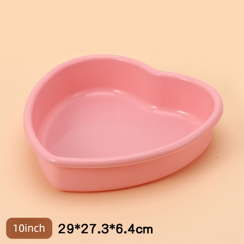 10 Inch Extra Large Heart Shaped Silicone Cake Mould - Pink Non-Stick Baking Pan for Weddings &amp; Big Parties - Reinforced Rim Tray (29cm)