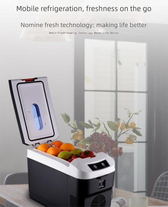 10L Portable Electric Cooler & Warmer Car Fridge with Digital Display 12V/240V Dual Power for Camping Road Trips & Home Office Brown